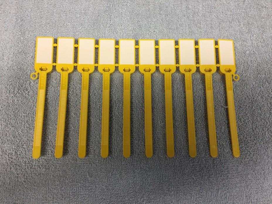Self-locking Teeth Marker Label Cable Zip Ties, 135 Pcs,  Yellow