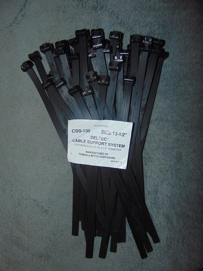 DELTEC 13.50 L x 0.50 in. Weather Resistant Black Cable Straps 50pc
