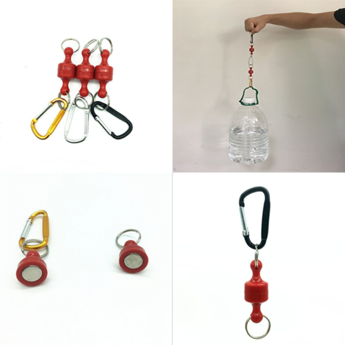 Inf Way 3Pcs Super Strong Magnet Split Rings Keychain Hook Hangers Magnetic Net