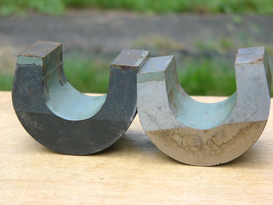 Pair of Super-Power Alnico 5 Horseshoe Magnets 5 lb 6 oz