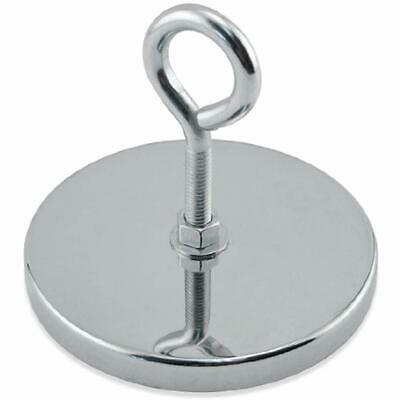 RB100EB Magnetic Hook, Round Base Fastener With Eyebolt Chrome Plate, 4.90"