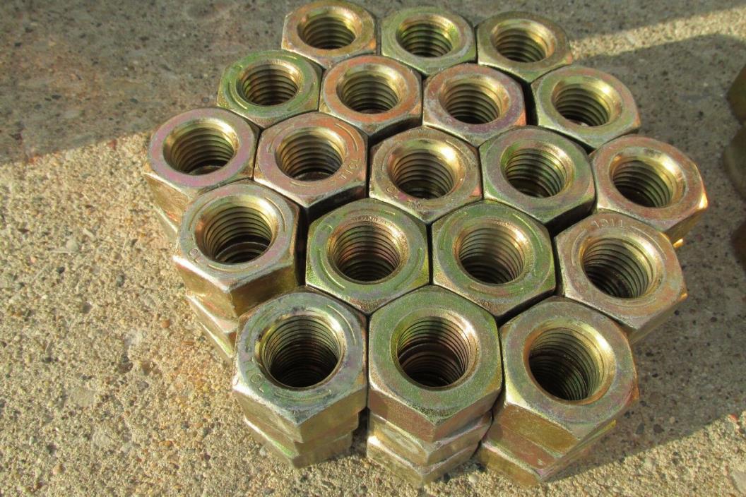 LOT OF (15) - SFC GRADE 8 YELLOW CODED COURSE THREAD HEX NUTS - 1