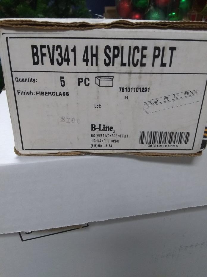 BFV341 4H B-LINE 4-HOLE FIBERGLASS SPLICE PLATE BOX OF 5 EA.