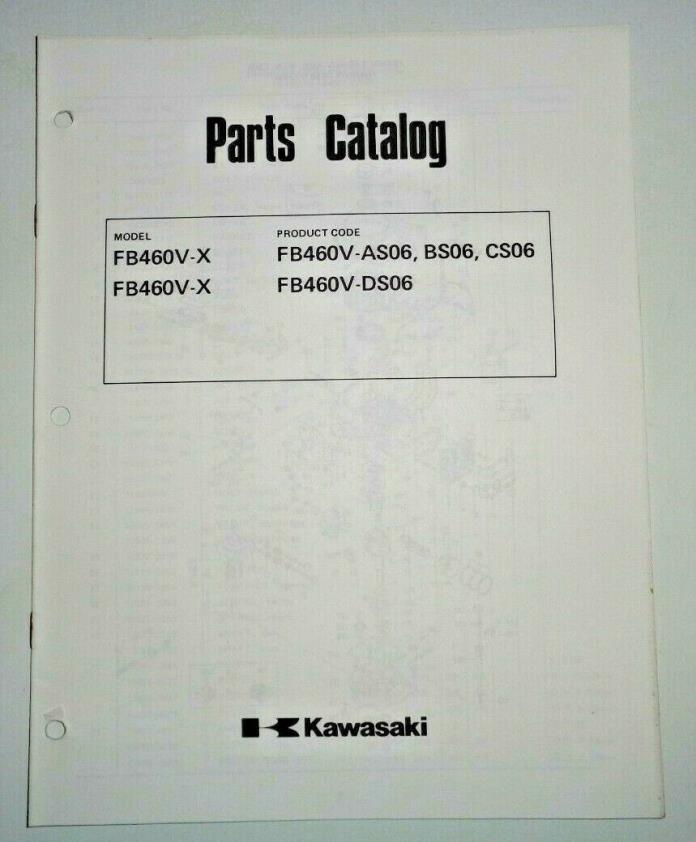 Kawasaki FB460V-X Engine Parts Catalog Manual book Original!