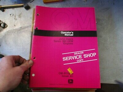 #16 John Deere 300 Series OEM ENGINES Operators Maintenance Manual OM-R75946 A1