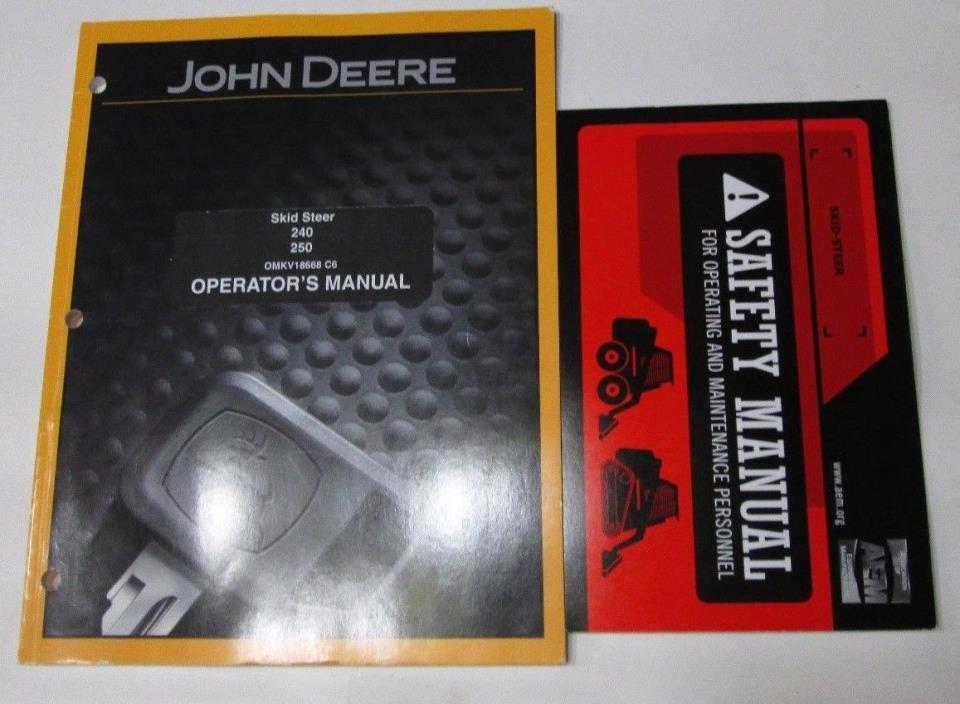 John Deere 240, 250 Skid Steers Operators Manual