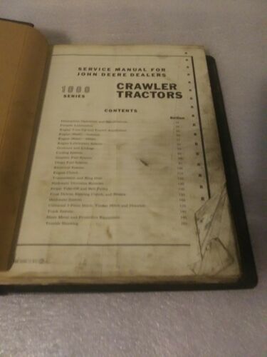 John Deere 1000 Series Crawler Tractors Service Manual SM2034 In Binder