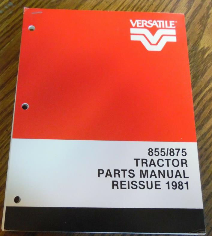 Versatile 855/875 Tractor Parts Manual Reissue 1981 TC3052