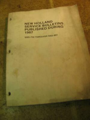 1987 New Holland Service Bulletins SSD732-SSD801