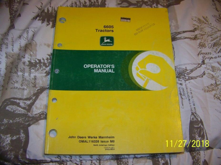 John Deere 6605 Tractor Operator Manual OMAL116328