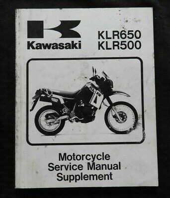 1987-2004 KAWASAKI 500 650 KLR500 KLR650 MOTORCYCLE REPAIR SERVICE MANUAL SUPP
