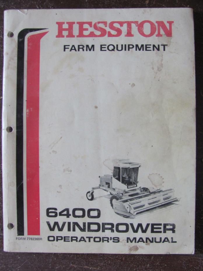 Hesston 6400 Windrower Operators Manual