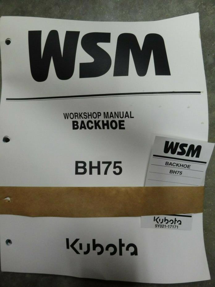 Kubota BH75 Workshop / Service Manual