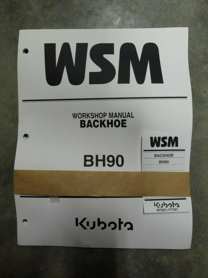 Kubota BH90 Workshop / Service Manual