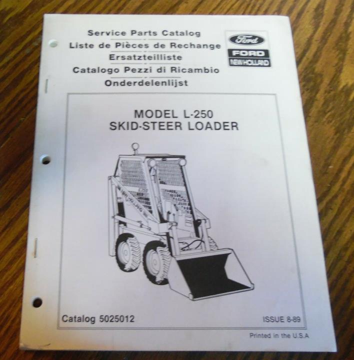 Ford New Holland Model L-250 Skid Steer Loader Service Parts Manual 8-89