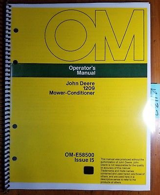 John Deere 1209 Mower-Conditioner S/N 285001-335000 Owner Operator Manual I5 '75