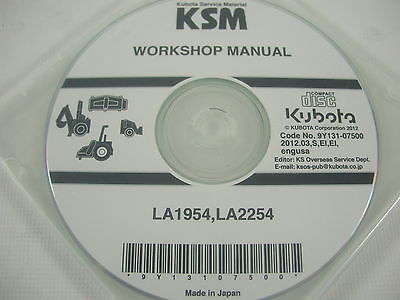 Genuine Kubota Service Manual LA1954, LA2254 Loader