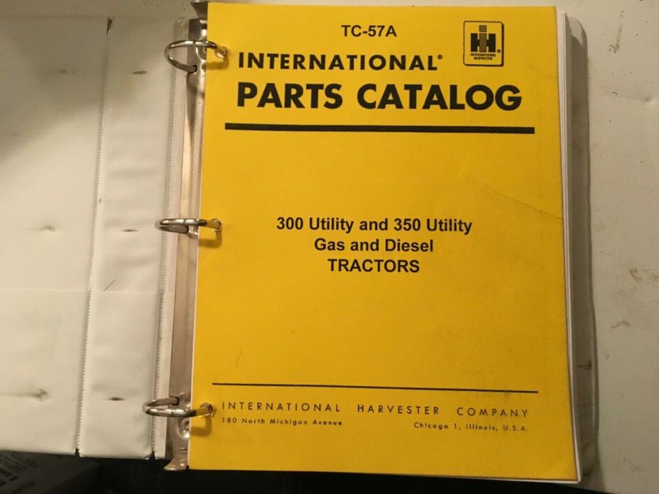 IH International 300 350 Utility Antique Tractor IPL Parts Catalog Manual TC-57A