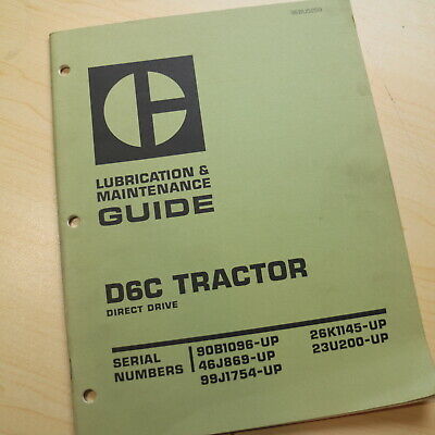 CAT CATERPILLAR D6C Crawler Tractor Dozer Owner Maintenance Lubrication Manual