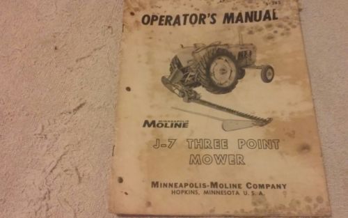 MM J-7 3-point Mower Operator Manual