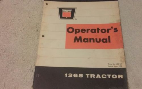 Oliver 1365 Operators Manual