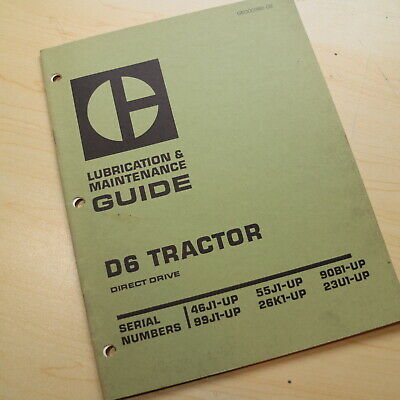 CAT CATERPILLAR D6C DIRECT DRIVE Crawler Tractor Dozer Owner Maintenance Manual
