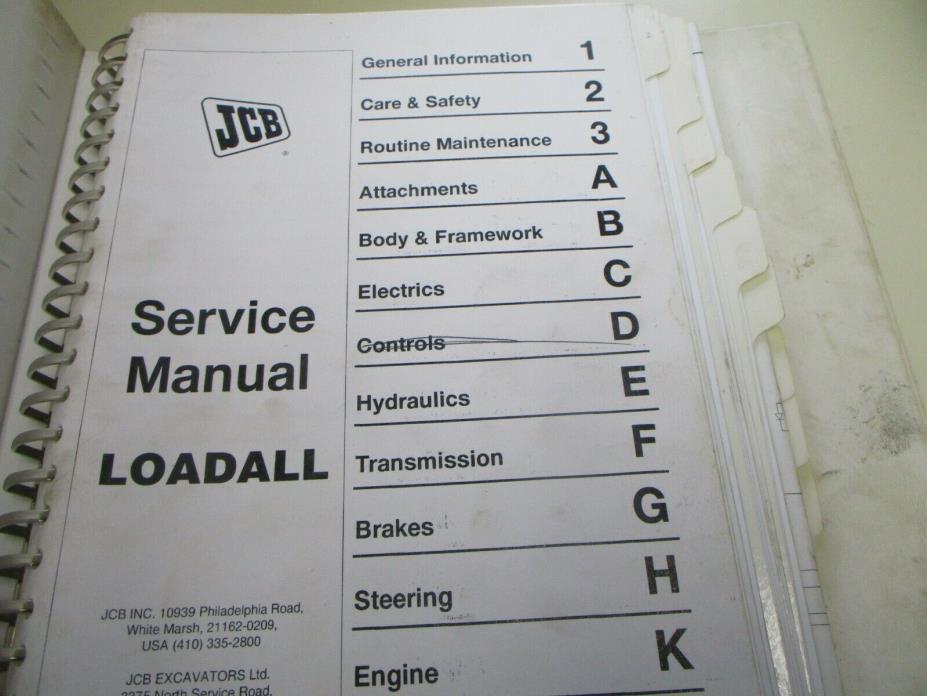 JCB 506B 508C Forklift Service Manual