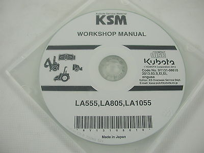 Genuine Kubota Service Manual LA555, LA805, LA1055 Loader