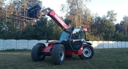 2010 Turbo Manitou MLT 741 Telescopic forklift Air Cond 122Hp Radio