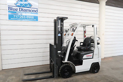 2014' Nissan UniCarriers, 3,500# Pneumatic Tire Forklift, LP Gas, 3 Stage, S/S
