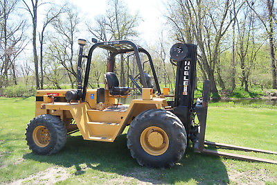 Cat/ Noble 10,000# Rough Terrain Forklift, Three Stage, Sideshift, Fork Position