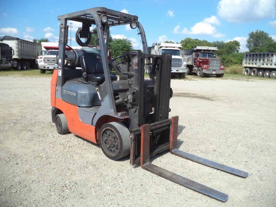 2005 - 07 Toyota 7FGCU25, 5,000#, 5000# Cushion Tired Forklift, Trucker Special