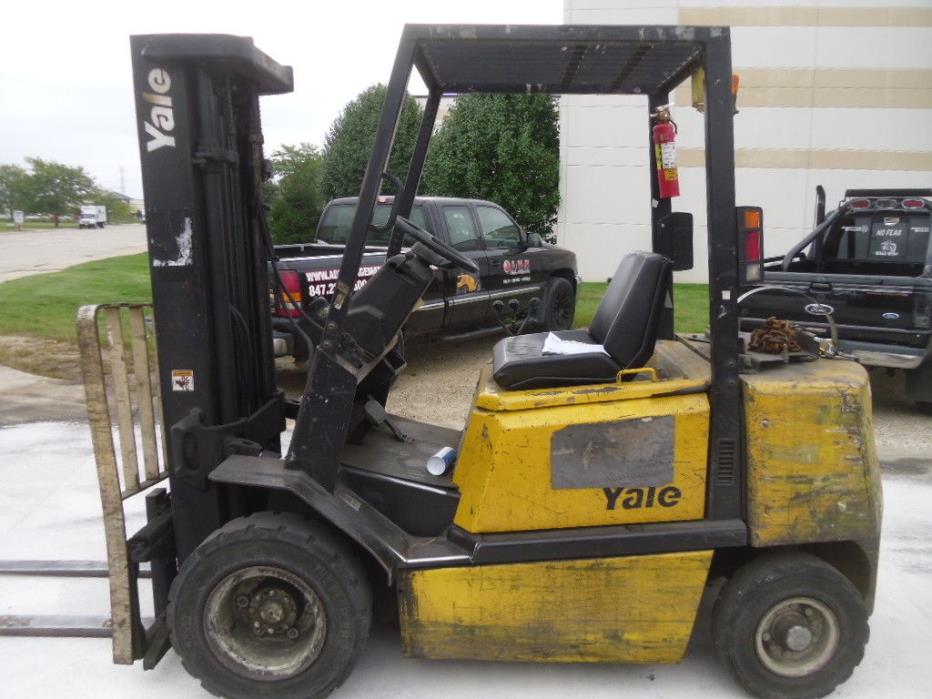 Used Pneumatic Forklift: Yale GLP050, 5000#