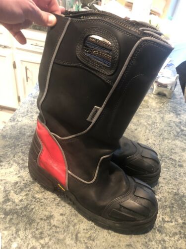 Fire-Dex FDXL100 Red/Black leather Structural fire fighting boot, Size 13 M