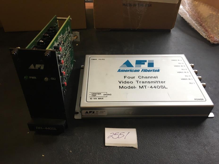 AFI American Fibertek MT-440SL Transmitter and RR-440SL Receiver