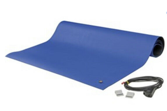 SCS 8811 Two-Layer Static Dissipative Rubber Table Mat - 2 x 4' (Blue)