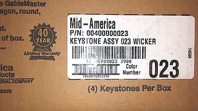 Gable Master Decorative Keystones Pack of 4 Wicker color