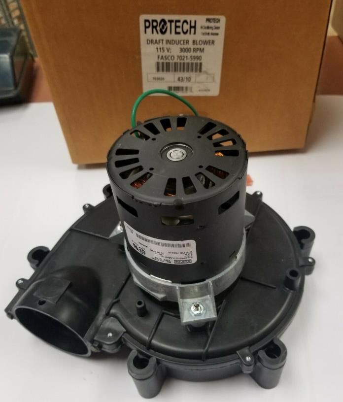 RUUD 70-21876-01 DRAFT INDUCER BLOWER FOR UGEA FASCO 7021-5990 115V NEW!!