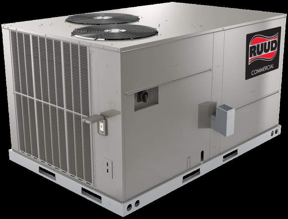RUUD  8.5  ton Commercial Gas Package unit,,208/230/3 phase,,In Stock