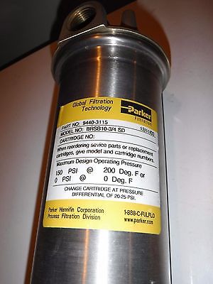 429.004Parker Fulflo High-Pressure Filter Vessel Model # BRSB 10-3/4 SD 10