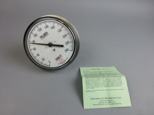 Palmer Instruments 108627 Rigid Dial Thermometer 0-240°F, 6