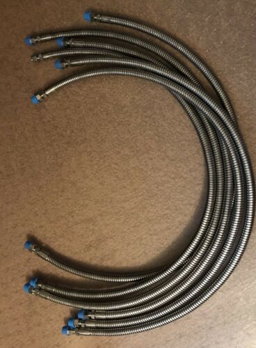 Lot Of (6) Swaglok 4TS31FN31FNS6A-36IN 1/4” Teflon Lined Flex Hose Armor Jacket