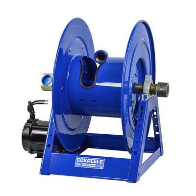 COXREELS 1185-3328-E-BUXX 12V DC 1/3HP Motorized Hose Reel 1-1/2inx250ft 3000PSI