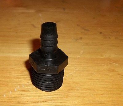 Black Polyethelene Adapter 1/2 Barb X 1/2 MPT Lot of 5