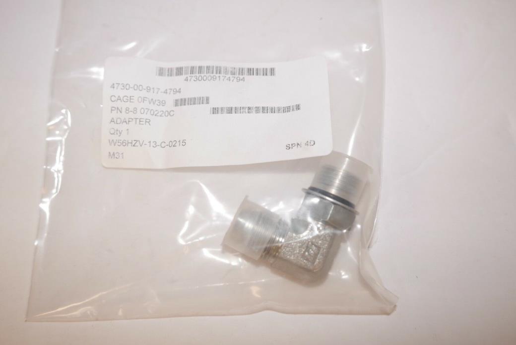 Eaton Weatherhead 8-8 070220C 4730-00-917-4794 STEEL ADAPTOR ORING TO JIC