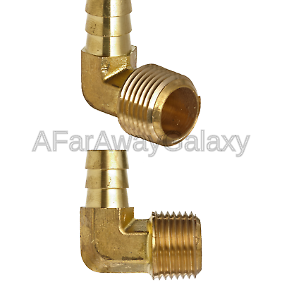 Anderson Metals Brass Hose Fitting, 90 Degree Elbow, 5/8