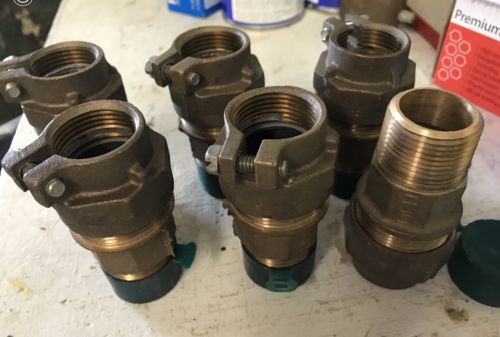 Lot Of 6 - McDonald 1” MIP x 1 inch compression CTS, Pex, CPVC Couplings -NEW!