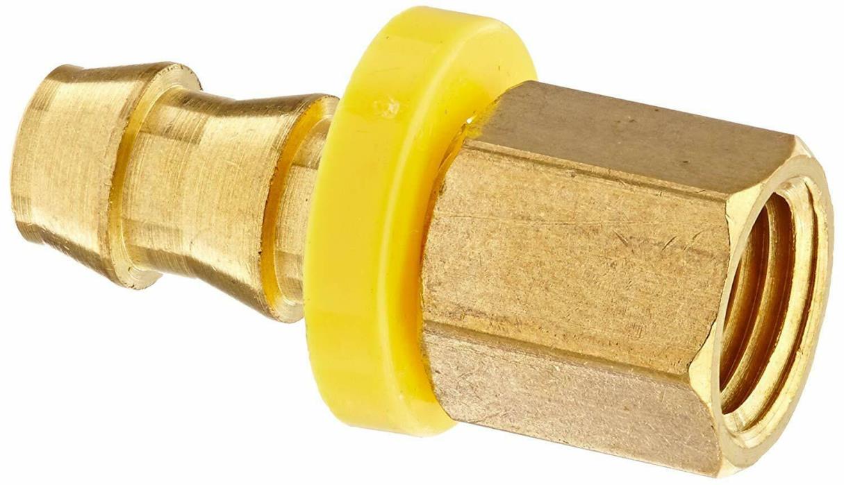Anderson Metals Brass Push-On Hose Fitting, Connector, 3/8