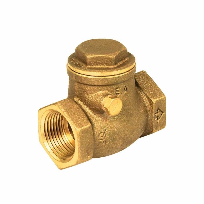 Everflow 210T034-NL 3/4-Inch Lead Free Brass Swing Check Valve Approved By UPC
