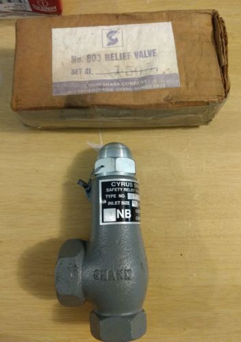 New in Box CYRUS SHANK COMPANY 803 RELIEF VALVE 150 PSIG